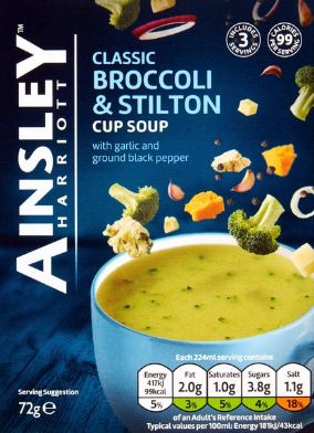 Ainsley Harriott Cupa Soup Broccoli & Stilton 12 x 72g